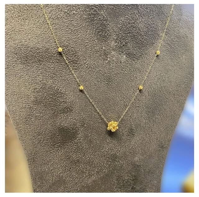 Gold Blossom Necklace — fine 18k gold, Sierra Jewelry Freetown